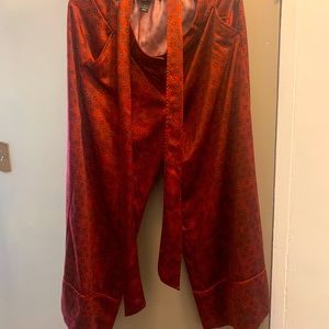 Glamour x Lane Bryant satin pajama style pants